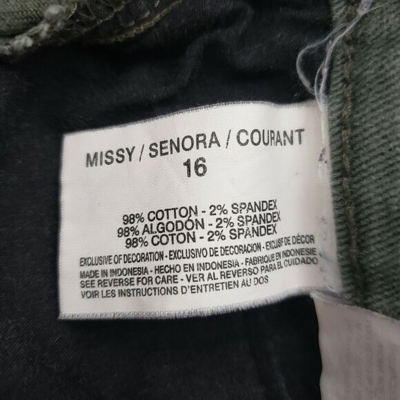 Gloria Vanderbilt Womens Jeans Size 16 Amanda Green Denim Stretch Straight Leg - Picture 9 of 10